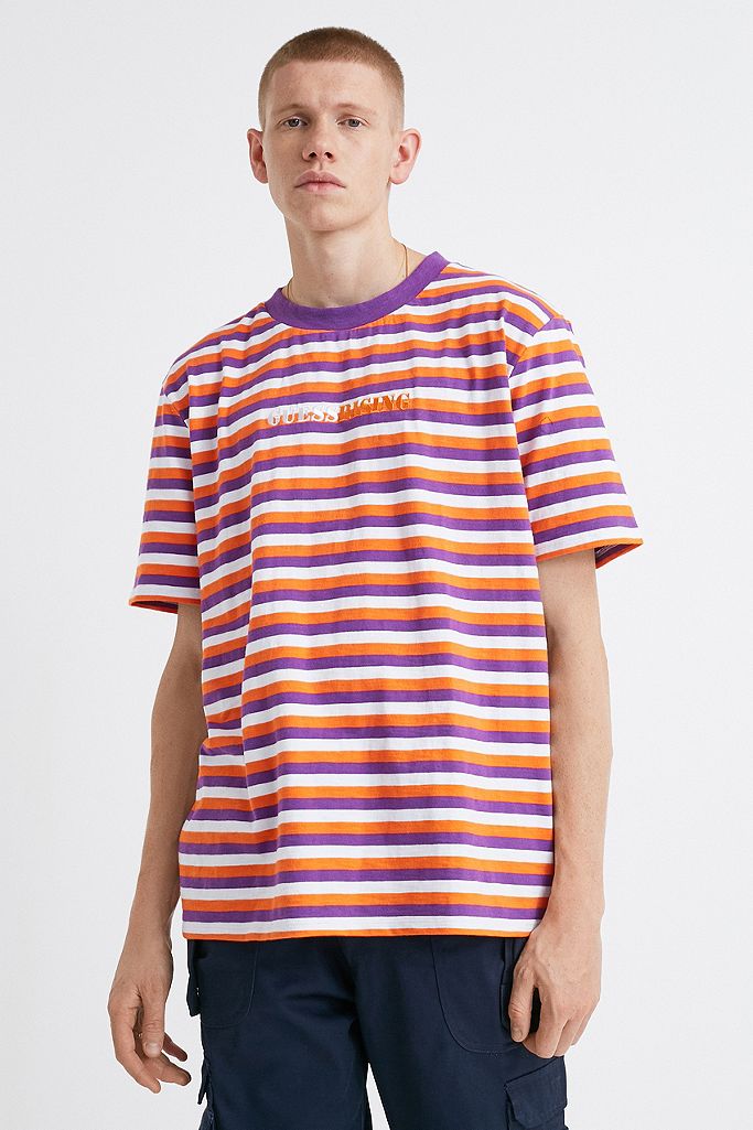 GUESS x 88rising Purple Stripe T-Shirt | Urban Outfitters UK