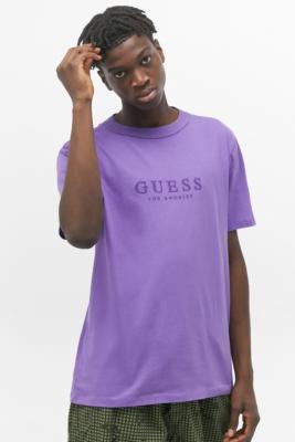 purple guess shirt
