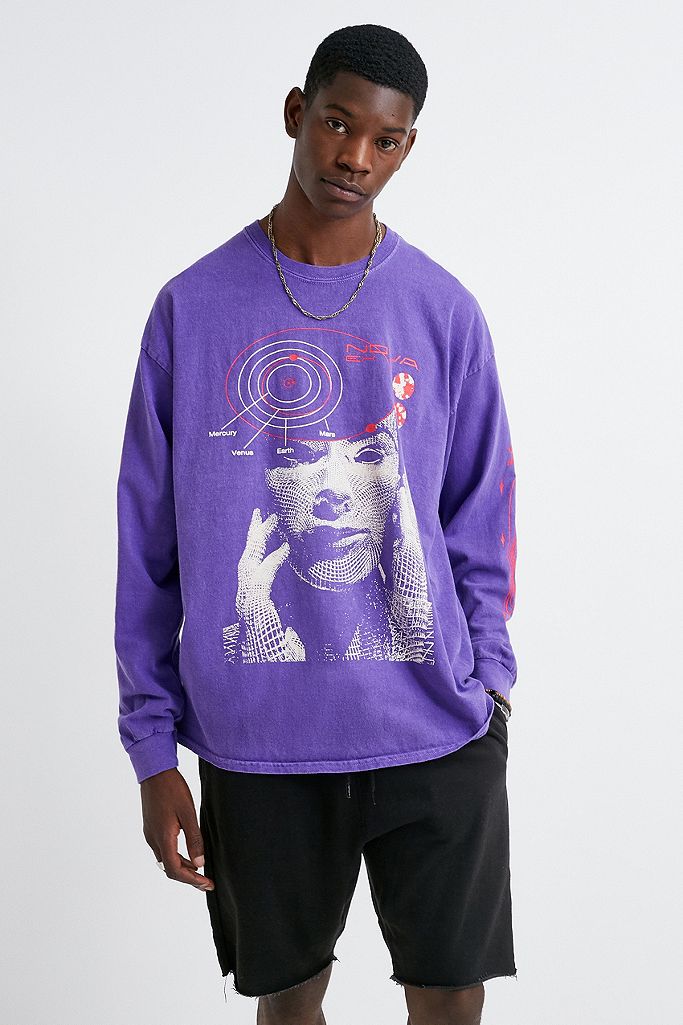 UO Nova Purple Long-Sleeve T-Shirt | Urban Outfitters UK