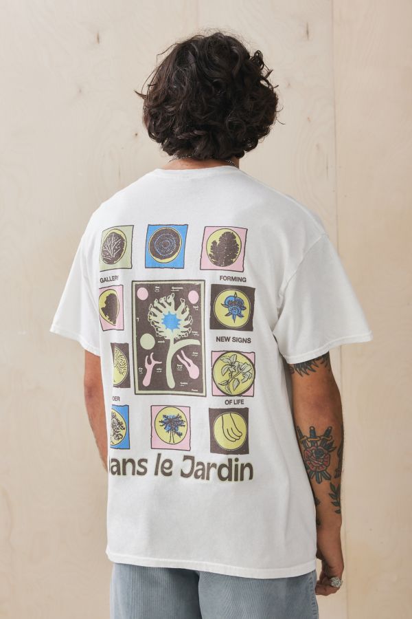 Slide View: 4: UO – T-Shirt „Dans Le Jardin“ in Weiß 