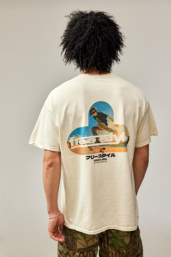 Slide View: 1: UO Ecru Freestyle T-Shirt