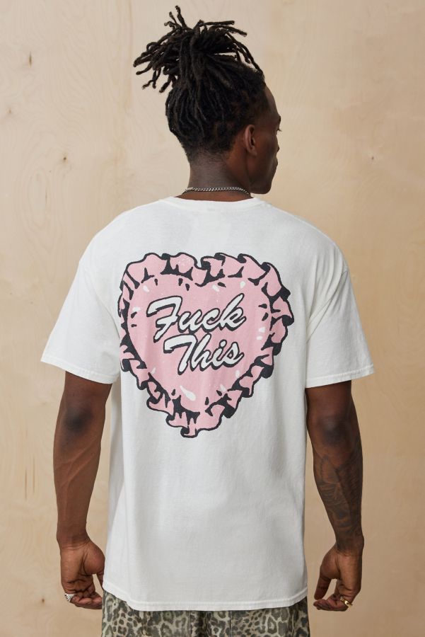 Slide View: 1: UO White F*ck This T-Shirt