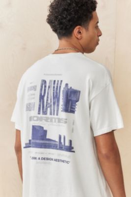 UO Weißes Raw Forms T-Shirt