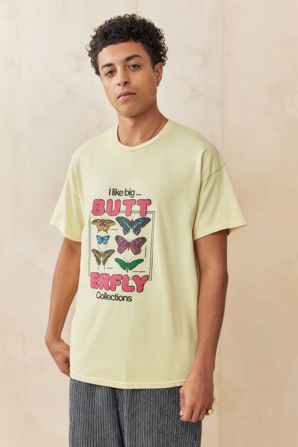 Slide View: 1: UO Ich Mag Schmetterling T-Shirt