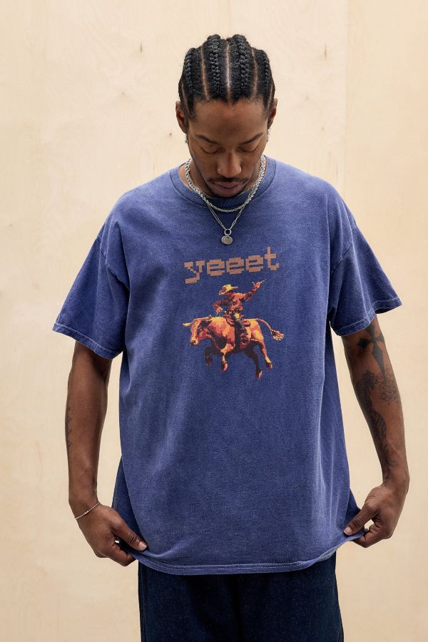 Slide View: 1: UO Bleu Yeet T-Shirt