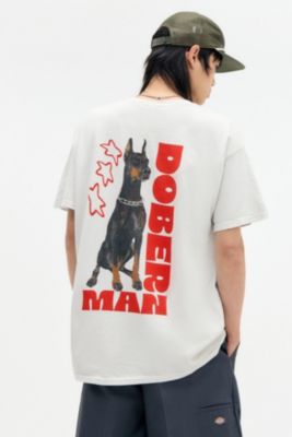 UO Weißes Dobermann T-Shirt