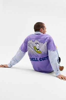 UO Purple Chill out Snoopy T-Shirt