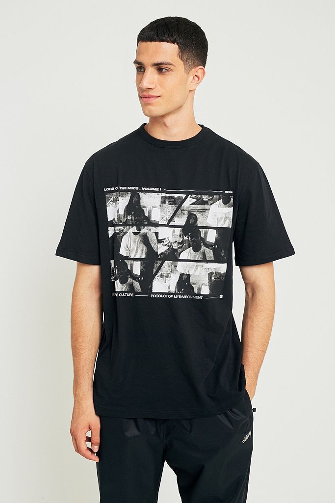 Lord of the Mics CCTV Black T-shirt | Urban Outfitters UK