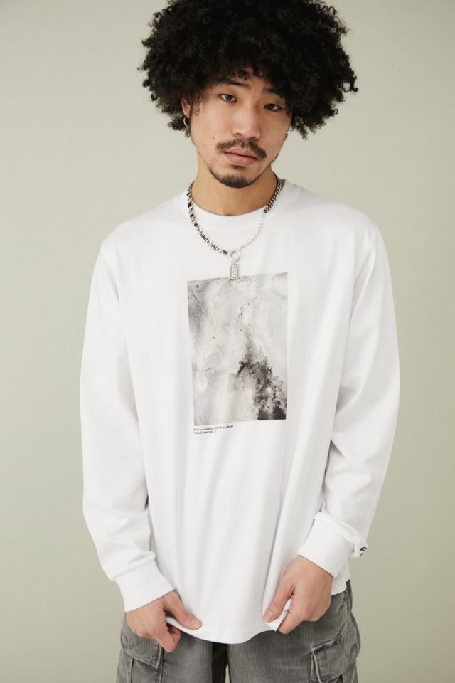 Temporary Collective UO Exclusive Long Sleeve White Paint T-Shirt ...