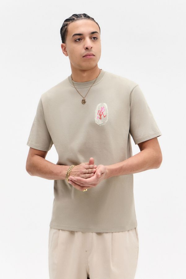 Vista diapositiva: 3: T-shirt Grammici Khaki Thumbprint