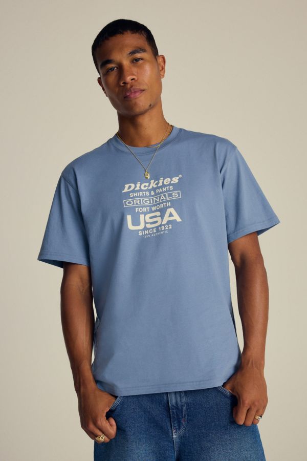 Slide View: 1: Dickies UO Exclusive Blue Fort T-Shirt