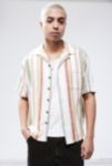 Thumbnail View 1: UO White & Red Stripe Gauze Short-Sleeved Shirt