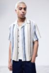 Thumbnail View 1: UO Blue Stripe Gauze Short-Sleeved Shirt