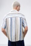 Thumbnail View 4: UO Blue Stripe Gauze Short-Sleeved Shirt