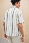 Thumbnail View 4: BDG White & Navy Nico Stripe Shirt