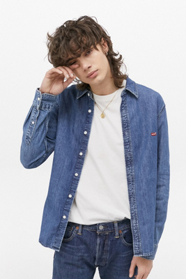 levi's long sleeve denim shirt