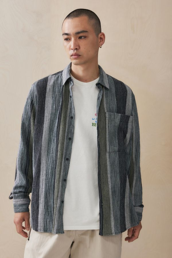 Slide View: 1: Ayker Stripe Textured Shirt