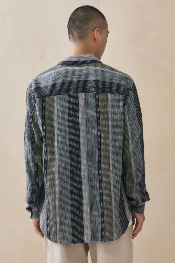 Slide View: 4: Ayker Stripe Textured Shirt