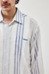 Thumbnail View 3: BDG Striped Blue & White Folded Hem Shirt