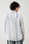 Thumbnail View 4: BDG Striped Blue & White Folded Hem Shirt