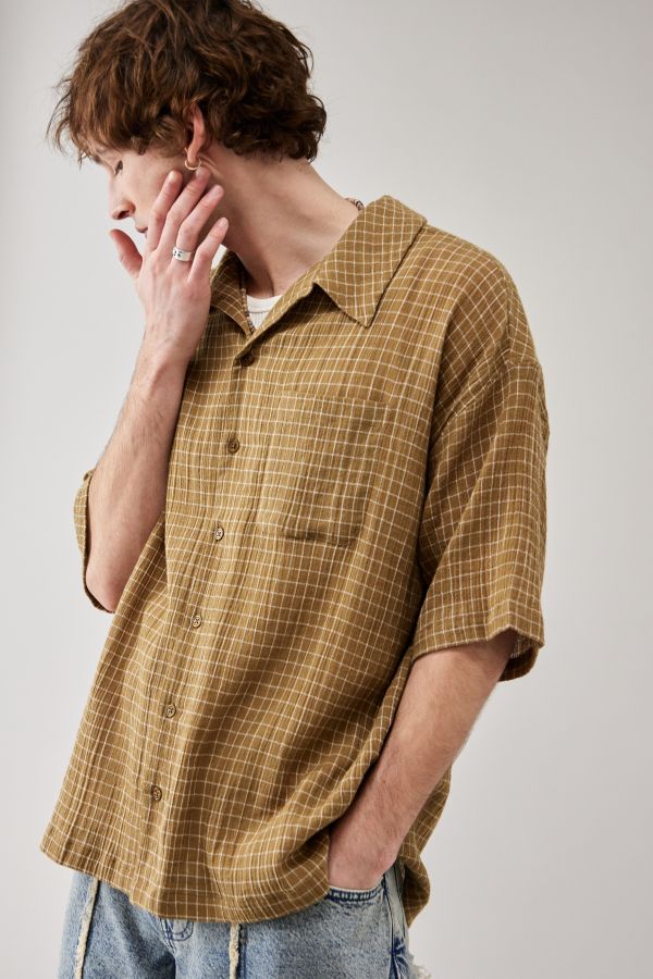 Slide View: 1: UO Window Check Shirt 