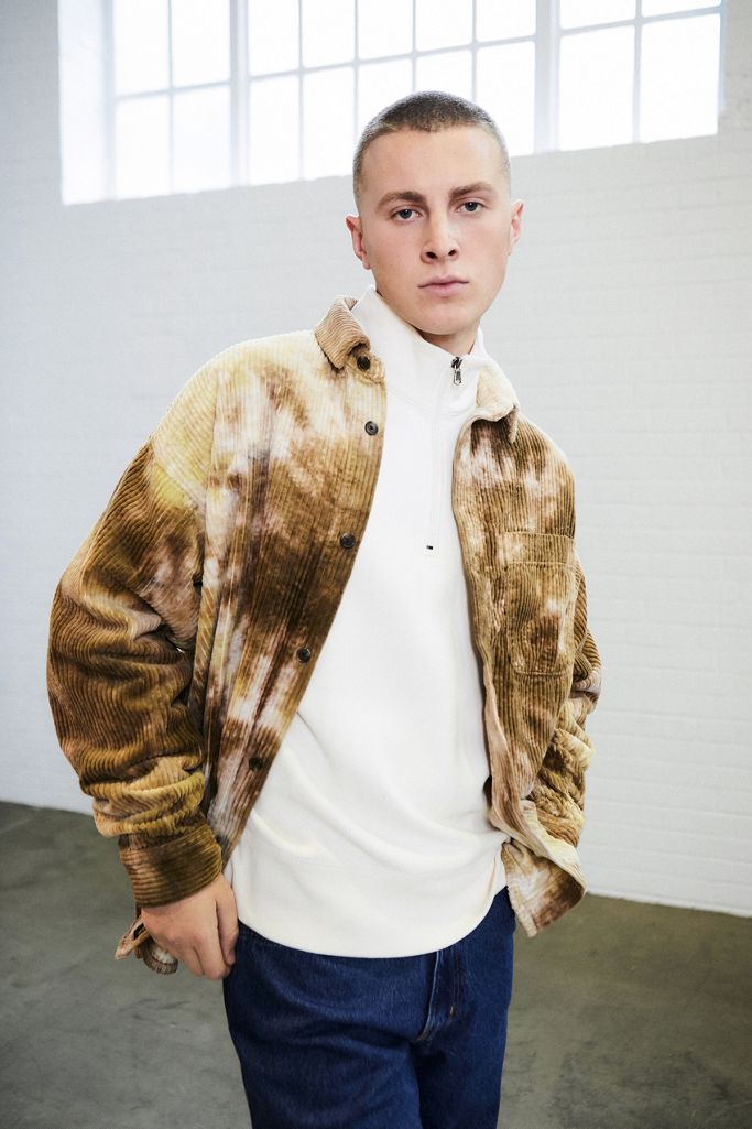 BDG Brown TieDye Jumbo Corduroy Shirt Urban Outfitters UK