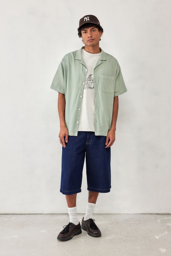 Slide View: 3: UO Seafoam Crinkle Shirt