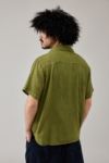 Thumbnail View 4: BDG Solid Olive Gauze Shirt