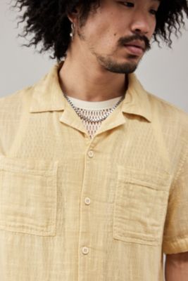 BDG Solid Sand Gauze Shirt