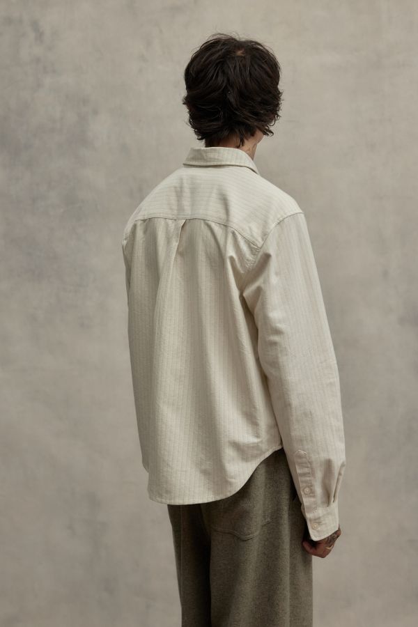 Slide View: 4: Loom White Stripe Shirt