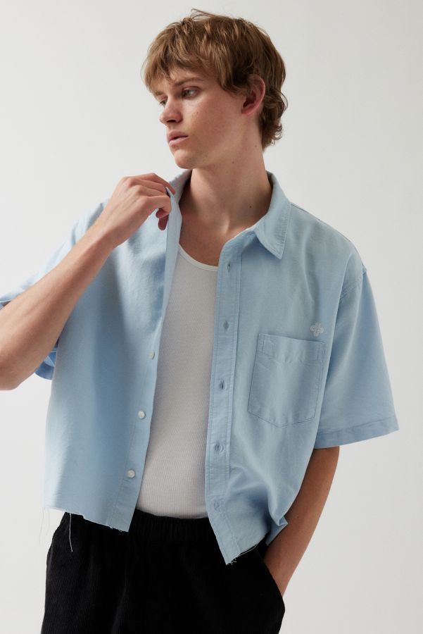 Slide View: 1: UO Cropped Oxford Shirt