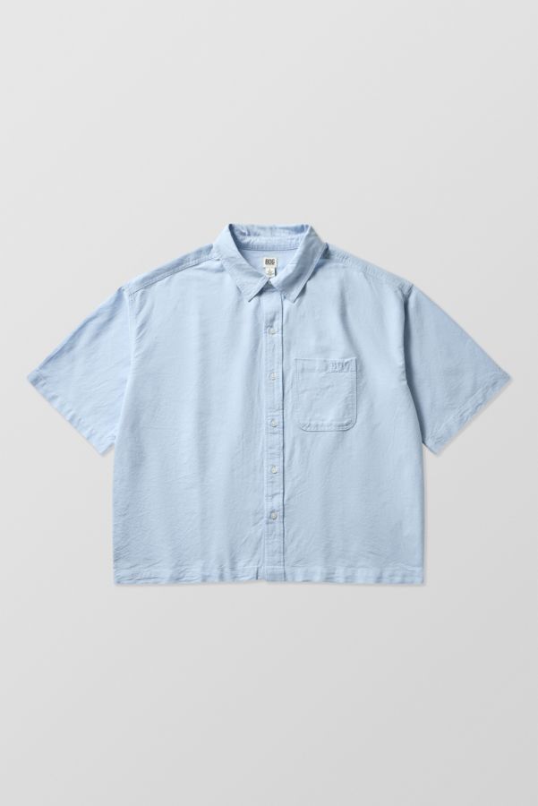 Slide View: 5: BDG Light Blue Arlo Crop Oxford Shirt