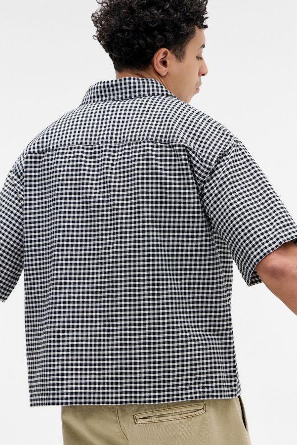 Vista diapositiva: 4: Camicia Oxford Corta a Quadri Arlo Nera BDG