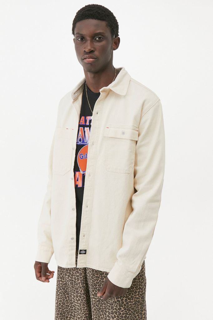 Dickies Ecru Paincourtville Denim Shirt Urban Outfitters UK