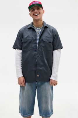 Chemise de travail à manches courtes Dickies gris anthracite