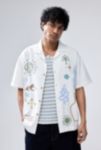 Thumbnail View 5: UO White Ray Embroidered Shirt 