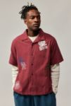 Thumbnail View 1: Ayker Burgundy Slub Embroidered T-Shirt