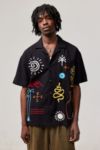 Thumbnail View 1: UO Ray Black Embroidered Shirt