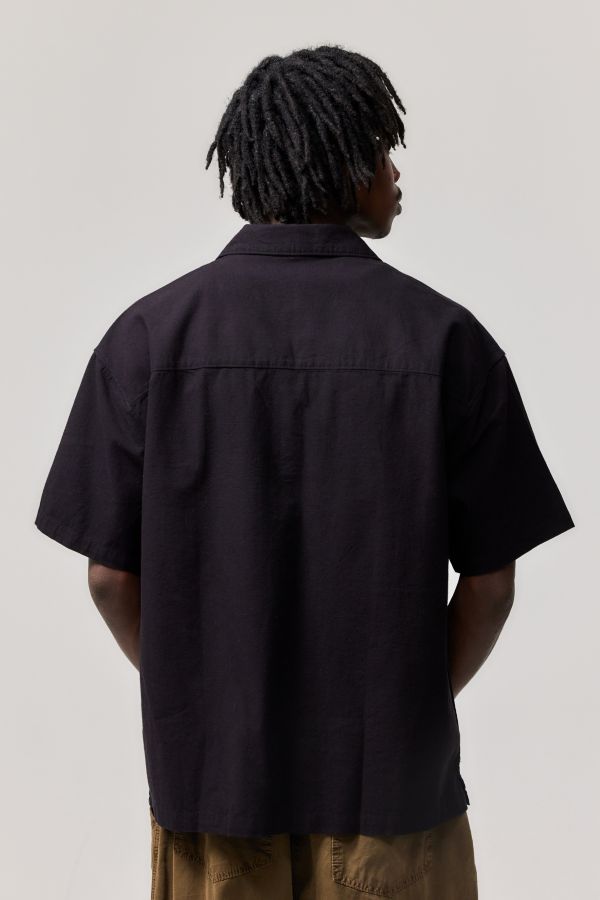 Slide View: 4: UO Ray Black Embroidered Shirt