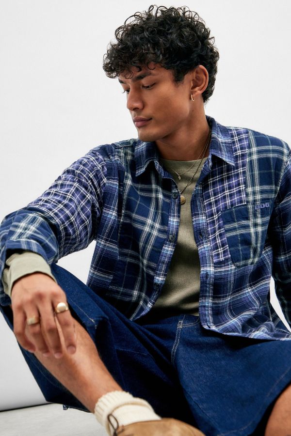 Slide View: 2: BDG Patchwork Check Shirt