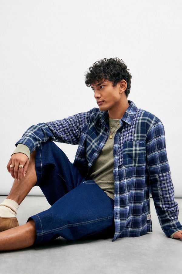 Slide View: 4: BDG Patchwork Check Shirt