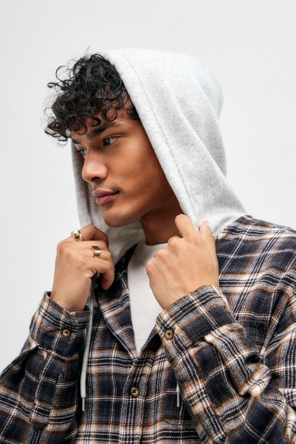 Slide View: 4: BDG Hooded Check Shirt