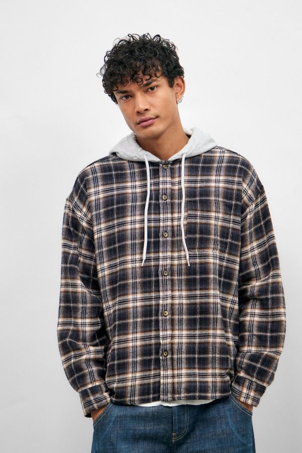 Slide View: 5: BDG Hooded Check Shirt