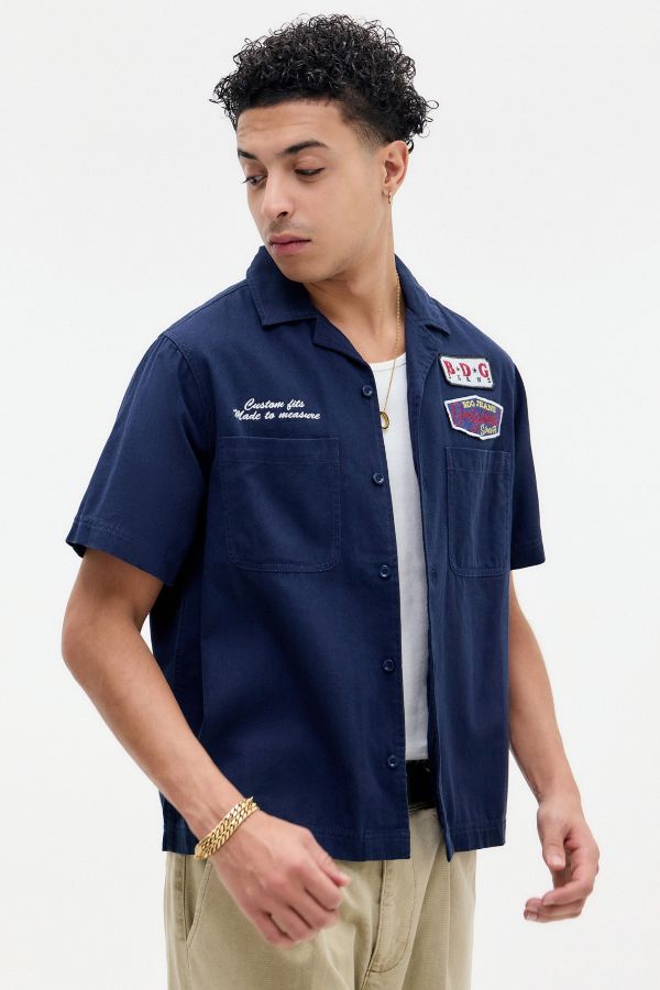 Vista diapositiva: 3: BDG Navy Badge Mechanic Shirt