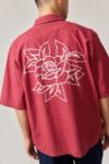 Visualizzazione miniature 1: Ed Hardy UO Esclusiva Camicia a Quadri Rossi con Rosa