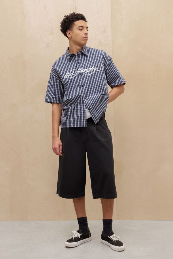 Slide View: 2: Ed Hardy UO Exclusive Western Check Short Sleeve Shirt