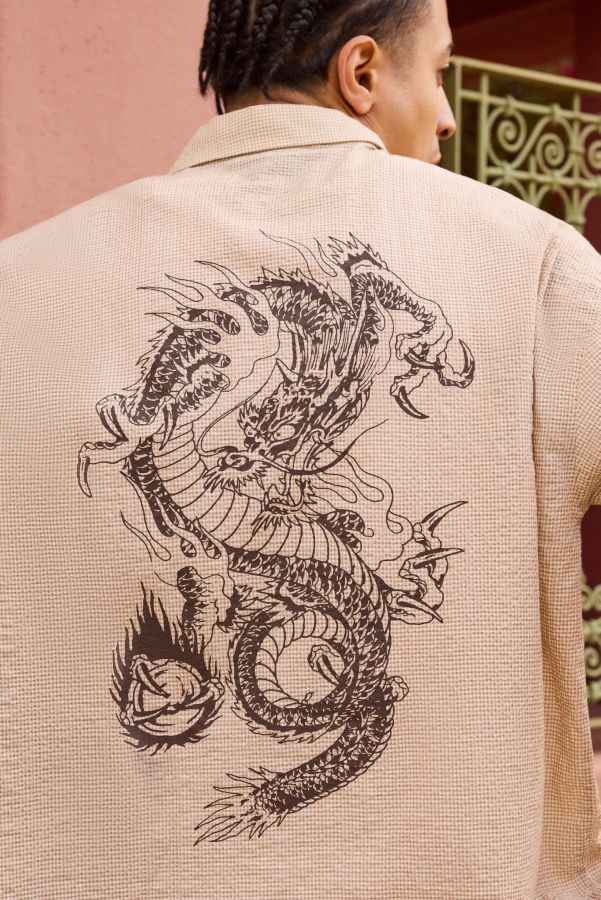 Slide View: 5: Ed Hardy UO Exclusive Seersucker Short Sleeve Shirt