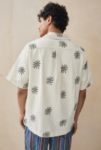 Thumbnail View 4: UO Off White Embroidered Flower Shirt 