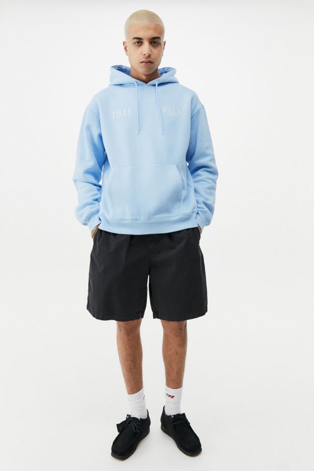 FILA UO Exclusive Blue Heritage Hoodie | Urban Outfitters UK