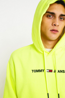 tommy jeans small logo pullover hoodie